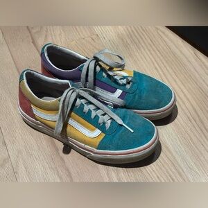 Vans Old Skool Shoes Kids 3 3y Colorful Suede School Play Sk8 Off The Wall